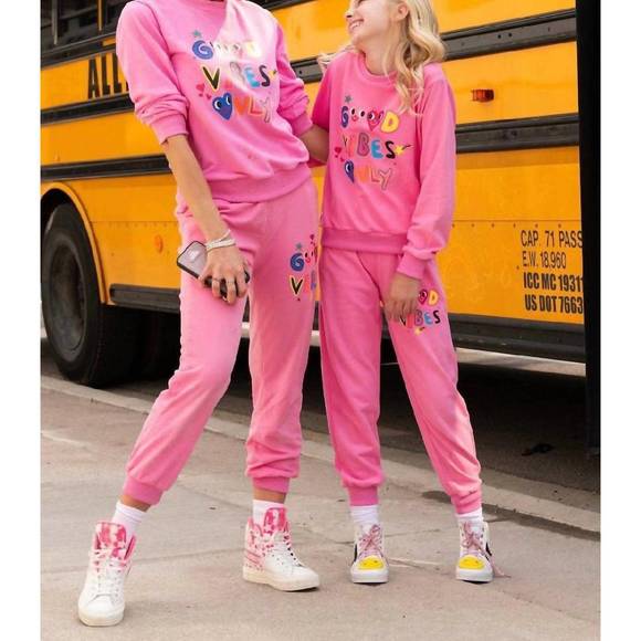 NEW LOLA + THE BOYS good vibes only set in pink - Picture 5 of 5